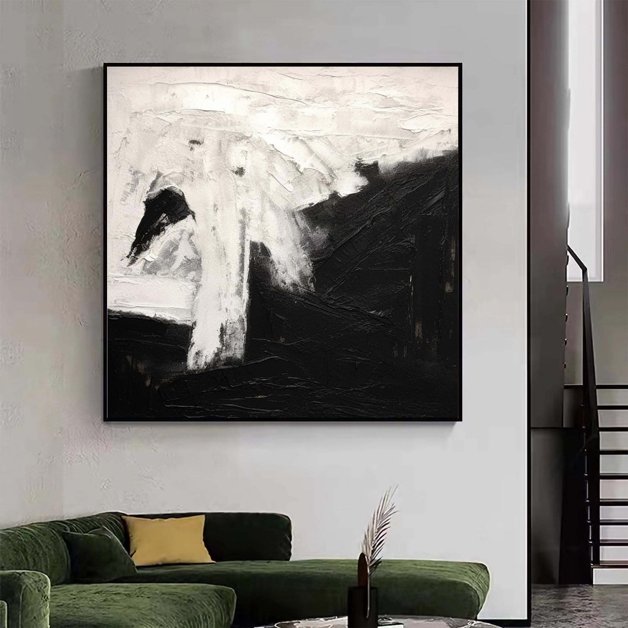 Amazon.com: Jsiluxna Black And White Painting Black And White Wall